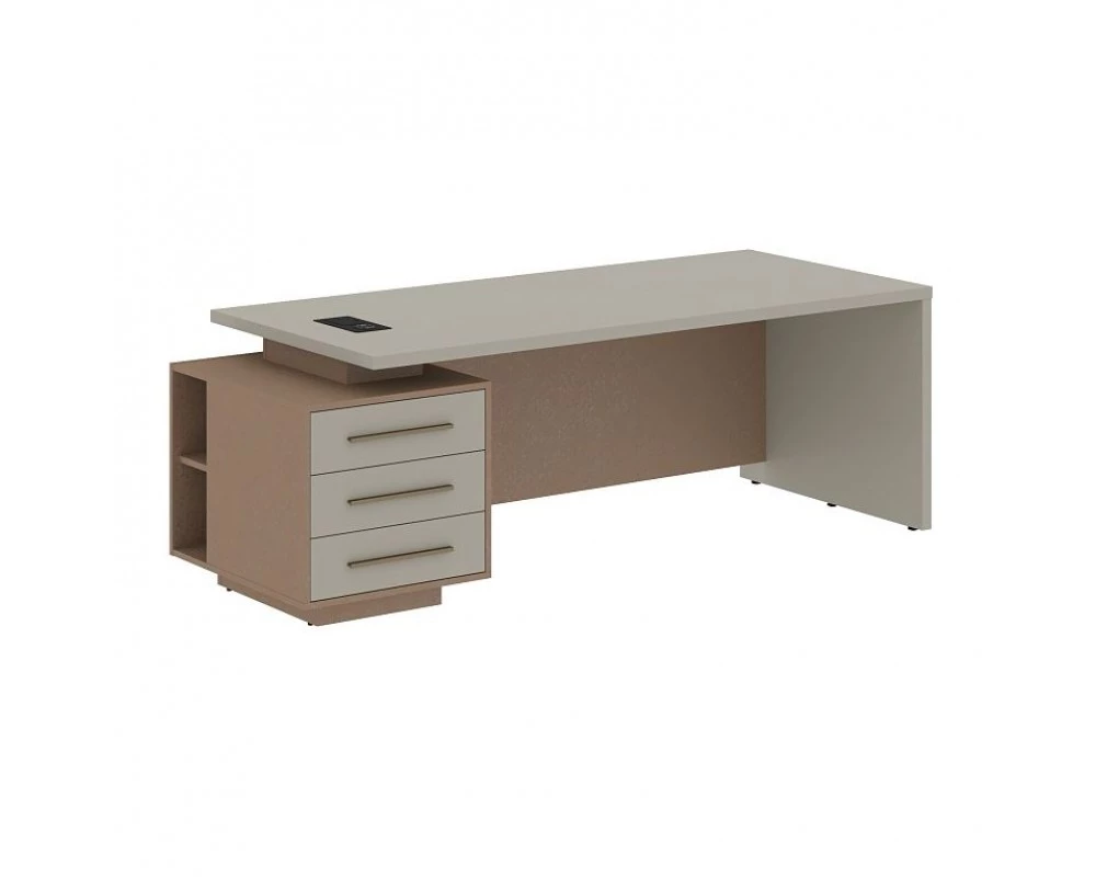 Стол руководителя с тумбой, левый 2200х900х750 Velion