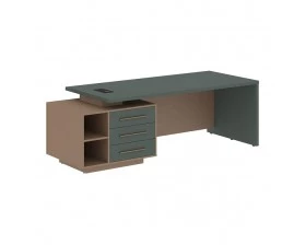 Стол руководителя с тумбой, левый 2300х900х750 Velion images