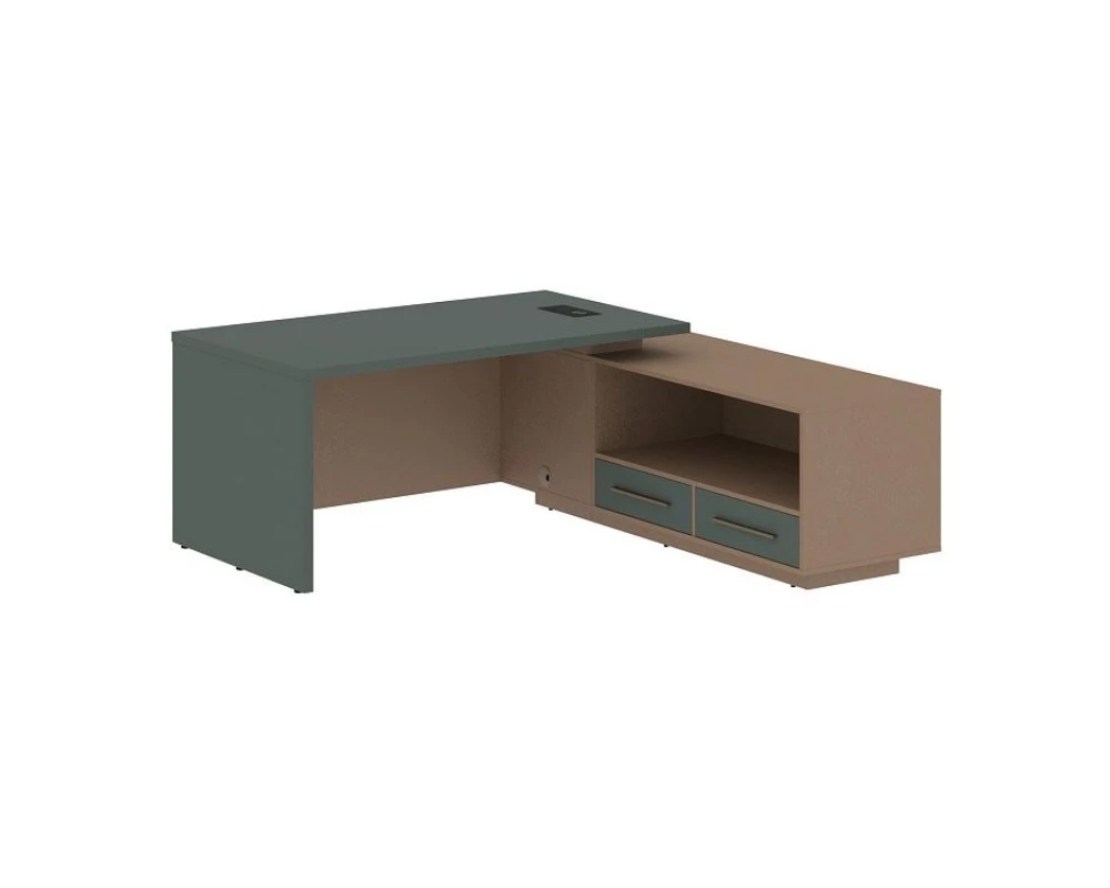 Стол руководителя с тумбой, правый 1900х1900х750 Velion