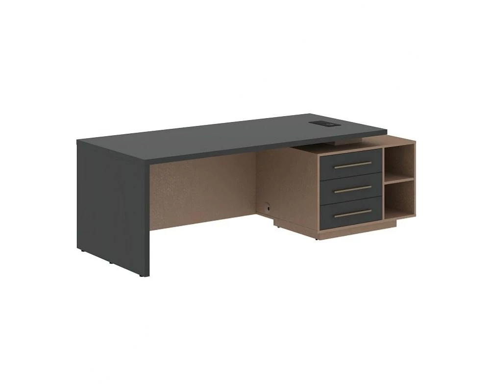 Стол руководителя с тумбой, правый 2300х900х750 Velion