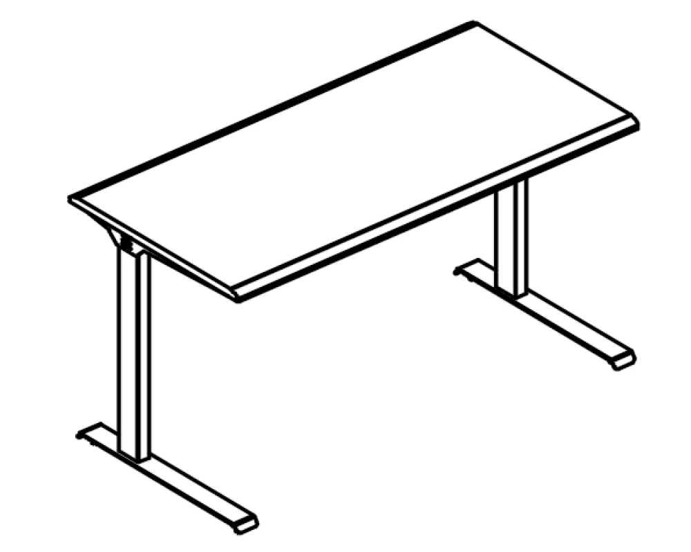Стол письменный на металлокаркасе МL (2 скоса) 140x70x75 Alta ML